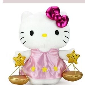 Sanrio Hello Kitty Plush Libra Zodiac Small White Pink New Stars Scales